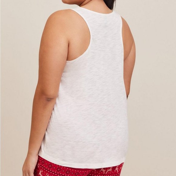 ❤️NWT TORRID TANK - MERRY LITTLE COCKTAIL CHRISTMAS RACERBACK SLEEP PAJAMA CAMI - Picture 4 of 9